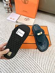 Fortok Hermès Empire Sandals Suede Dark Teal - 6