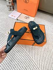 Fortok Hermès Empire Sandals Suede Dark Teal - 3