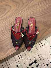 Fortok Chanel Coco Beach 2026 Collection Mules Black Flats - 1