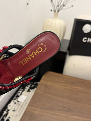 Fortok Chanel Coco Beach 2026 Collection Mules Black Flats - 6