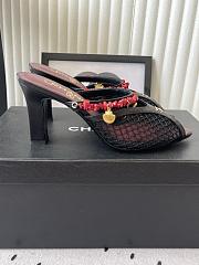Fortok Chanel Coco Beach 2026 Collection Mules Black 90mm - 6