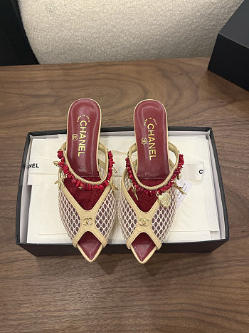 Fortok Chanel Coco Beach 2026 Collection Mules Beige 3.5mm