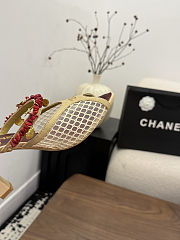 Fortok Chanel Coco Beach 2026 Collection Mules Beige 90mm - 6