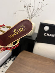 Fortok Chanel Coco Beach 2026 Collection Mules Beige 90mm - 5