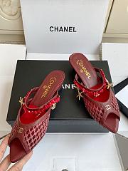 Fortok Chanel Coco Beach 2026 Collection Mules Burgundy 3.5mm - 6