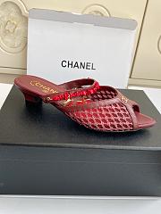 Fortok Chanel Coco Beach 2026 Collection Mules Burgundy 3.5mm - 5