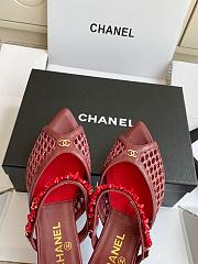 Fortok Chanel Coco Beach 2026 Collection Mules Burgundy 3.5mm - 2