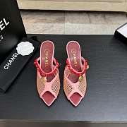 Fortok Chanel Coco Beach 2026 Collection Mules Pink 90mm - 1