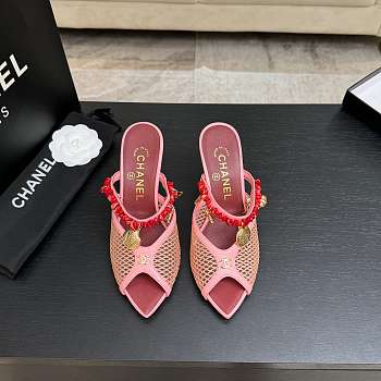 Fortok Chanel Coco Beach 2026 Collection Mules Pink 90mm
