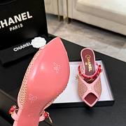 Fortok Chanel Coco Beach 2026 Collection Mules Pink 90mm - 6