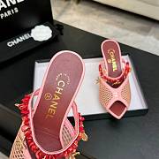 Fortok Chanel Coco Beach 2026 Collection Mules Pink 90mm - 5