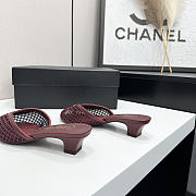 Fortok Chanel Coco Beach 2026 Collection Burgundy Mules 3.5mm - 5