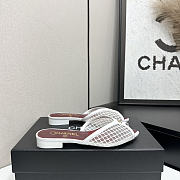 Fortok Chanel Coco Beach 2026 Collection White Mules Flats - 1