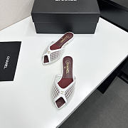 Fortok Chanel Coco Beach 2026 Collection White Mules Flats - 4