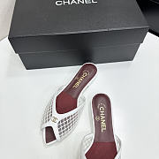 Fortok Chanel Coco Beach 2026 Collection White Mules Flats - 2