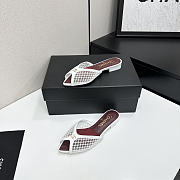 Fortok Chanel Coco Beach 2026 Collection White Mules Flats - 6