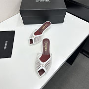 Fortok Chanel Coco Beach 2026 Collection White Mules 3.5mm - 3
