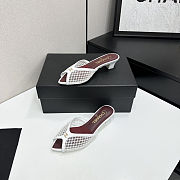 Fortok Chanel Coco Beach 2026 Collection White Mules 3.5mm - 2