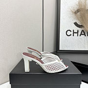 Fortok Chanel Coco Beach 2026 Collection White Mules 90mm - 1