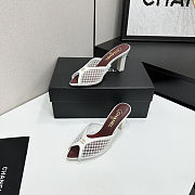 Fortok Chanel Coco Beach 2026 Collection White Mules 90mm - 5