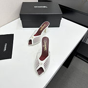 Fortok Chanel Coco Beach 2026 Collection White Mules 90mm - 4