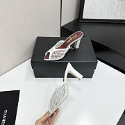 Fortok Chanel Coco Beach 2026 Collection White Mules 90mm - 3