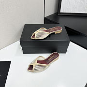 Fortok Chanel Coco Beach 2026 Collection Beige Mules Flats - 3