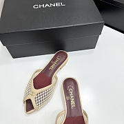 Fortok Chanel Coco Beach 2026 Collection Beige Mules Flats - 2