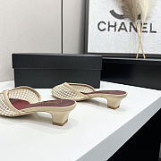Fortok Chanel Coco Beach 2026 Collection Beige Mules 3.5mm - 5