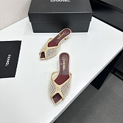 Fortok Chanel Coco Beach 2026 Collection Beige Mules 3.5mm - 4