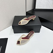 Fortok Chanel Coco Beach 2026 Collection Beige Mules 3.5mm - 3