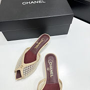 Fortok Chanel Coco Beach 2026 Collection Beige Mules 3.5mm - 2
