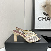 Fortok Chanel Coco Beach 2026 Collection Beige Mules 90mm - 1