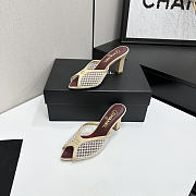 Fortok Chanel Coco Beach 2026 Collection Beige Mules 90mm - 3
