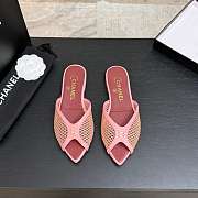Fortok Chanel Coco Beach 2026 Collection Pink Mules Flats - 1