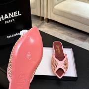 Fortok Chanel Coco Beach 2026 Collection Pink Mules Flats - 4