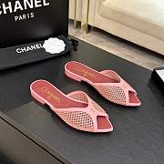 Fortok Chanel Coco Beach 2026 Collection Pink Mules Flats - 2