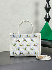 Fortok Miu Miu Embroidered Mesh Tote Bag White 19.5 X 14 X 9 cm - 3