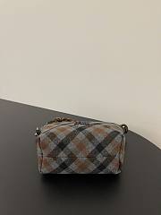 Fortok Miu Miu Plaid Wool Pouch 14*18.5*10cm - 5