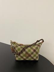 Fortok Miu Miu Plaid Wool Pouch Green 14*18.5*10cm - 1