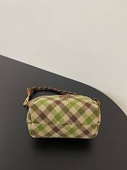 Fortok Miu Miu Plaid Wool Pouch Green 14*18.5*10cm - 4