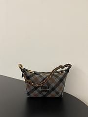 Fortok Miu Miu Plaid Wool Pouch 14*18.5*10cm - 1
