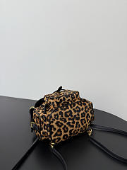 Fortok Miu Miu Calf Hair Leopard Print Backpack 22*18.5*11cm - 6
