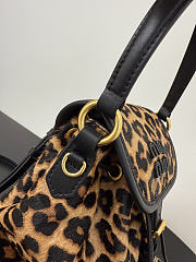 Fortok Miu Miu Calf Hair Leopard Print Backpack 22*18.5*11cm - 2