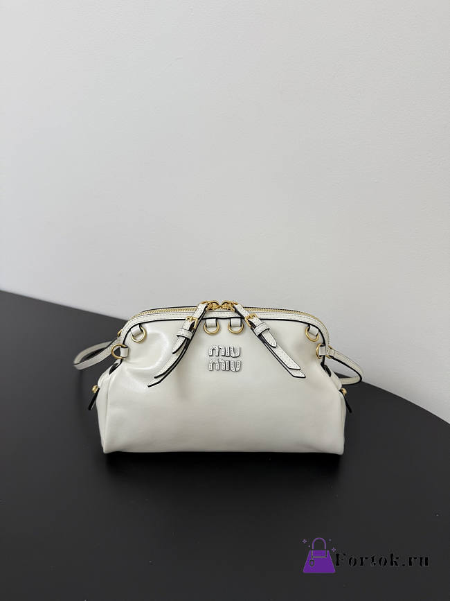 Fortok Miu Miu Caprice Clutch White 24×10×14cm - 1