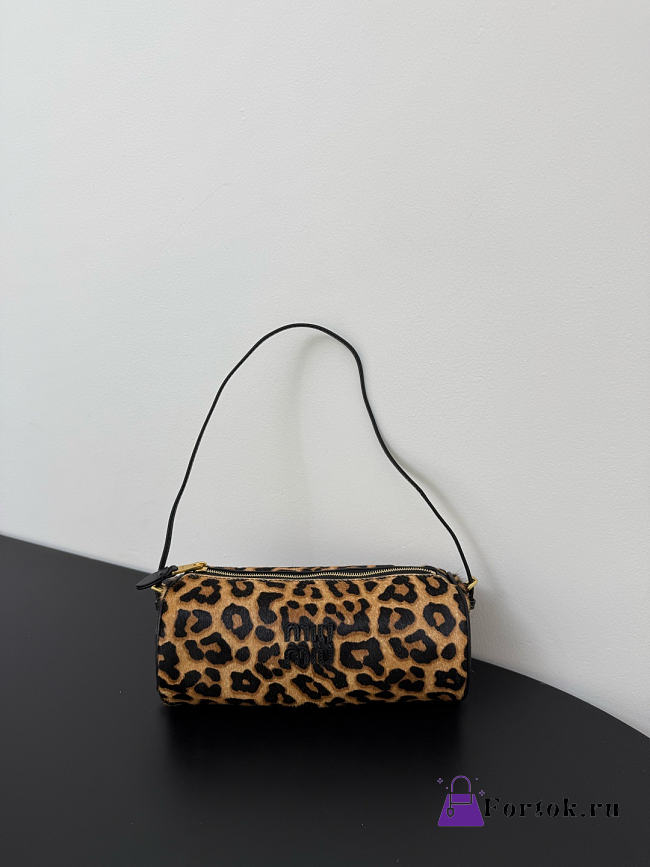 Fortok Miu Miu Leopard-print Calf Hair Shoulder Bag 22*9*9cm - 1