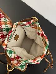 Fortok Miu Miu Tartan Wool And Leather Backpack 22*18*11.5cm - 4