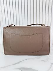 Fortok Chanel Grained Calfskin Small Souplissimo Maxi Flap Bag Light Brown 26*38*11cm - 5