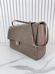 Fortok Chanel Grained Calfskin Small Souplissimo Maxi Flap Bag Light Brown 26*38*11cm - 4
