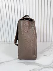 Fortok Chanel Grained Calfskin Small Souplissimo Maxi Flap Bag Light Brown 26*38*11cm - 3